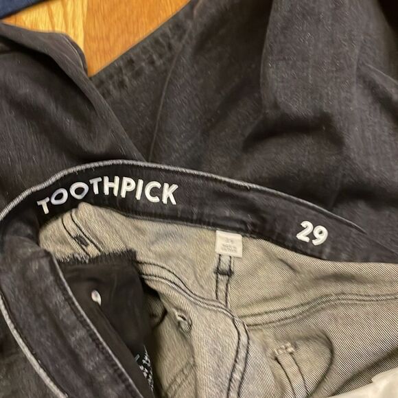 J Crew Toothpick Black Denim Jeans - Picture 2 of 2